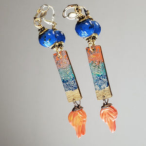 Fire & Water Earrings by Dana George Originals